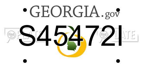 S45472I Georgia License Plate