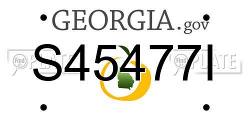 S45477I Georgia License Plate