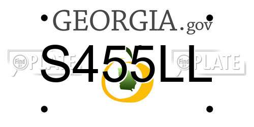 S455LL Georgia License Plate