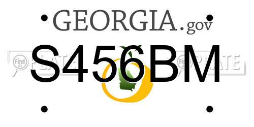 S456BM Georgia License Plate