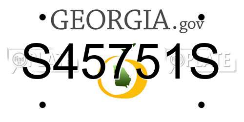 S45751S Georgia License Plate
