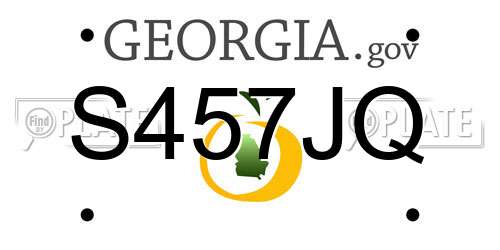 S457JQ Georgia License Plate