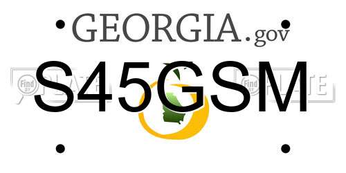 S45GSM Georgia License Plate