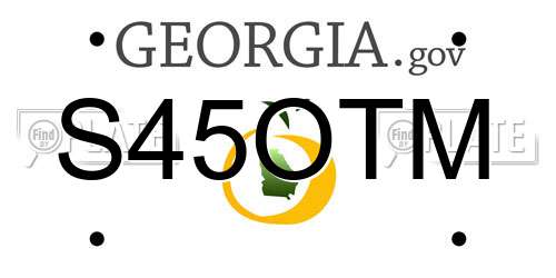 S45OTM Georgia License Plate