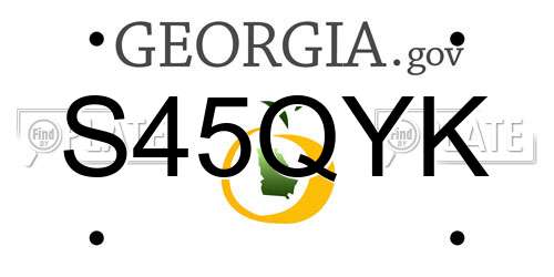 S45QYK Georgia License Plate
