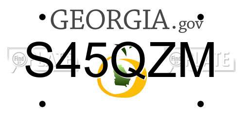 S45QZM Georgia License Plate