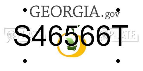 S46566T Georgia License Plate