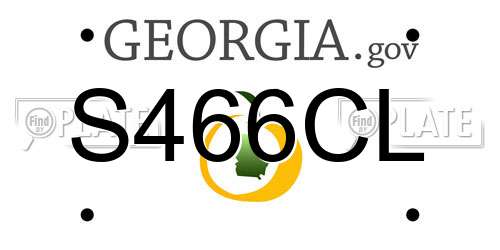 S466CL Georgia License Plate