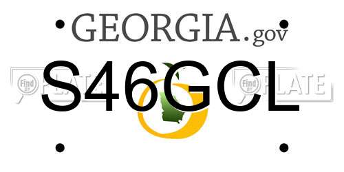 S46GCL Georgia License Plate