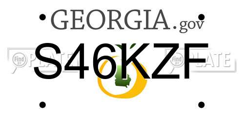 S46KZF Georgia License Plate