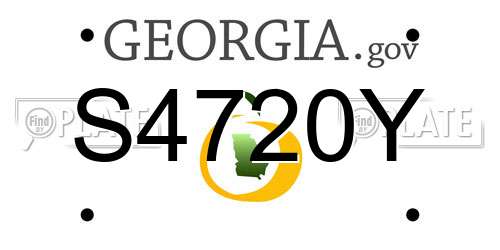 S4720Y Georgia License Plate