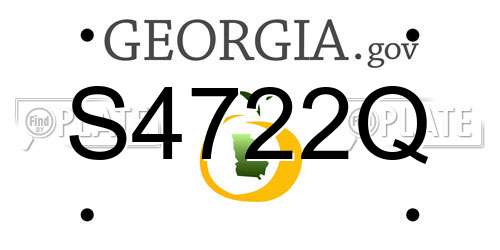 S4722Q Georgia License Plate