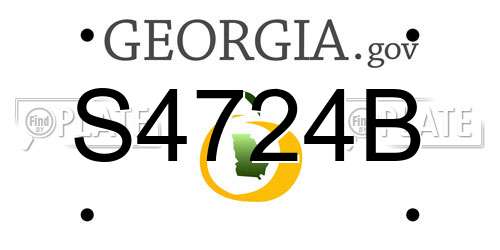 S4724B Georgia License Plate