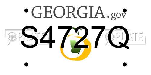 S4727Q Georgia License Plate