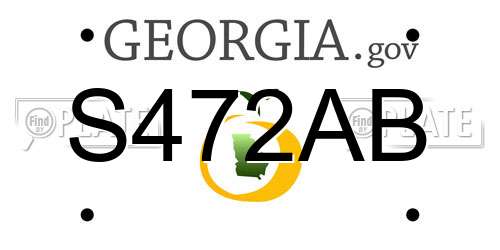 S472AB Georgia License Plate