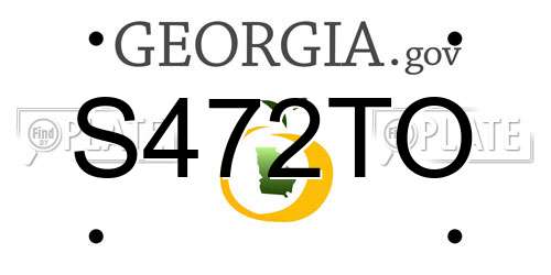 S472TO Georgia License Plate