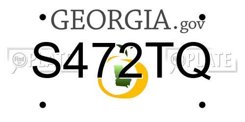 S472TQ Georgia License Plate