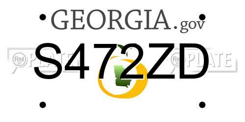 S472ZD Georgia License Plate