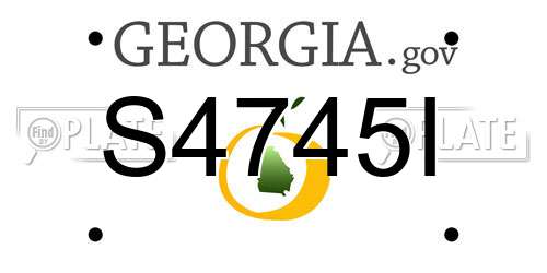 S4745I Georgia License Plate