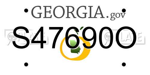 S47690O Georgia License Plate