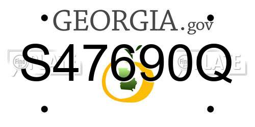 S47690Q Georgia License Plate