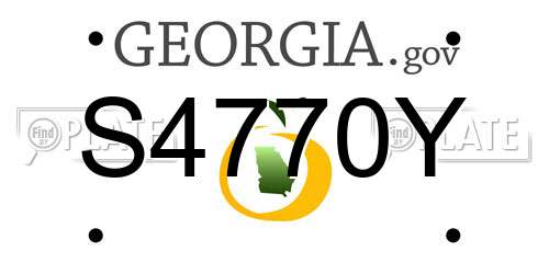 S4770Y Georgia License Plate
