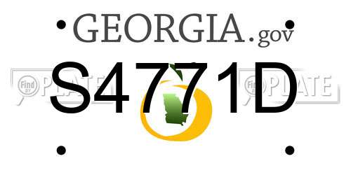 S4771D Georgia License Plate