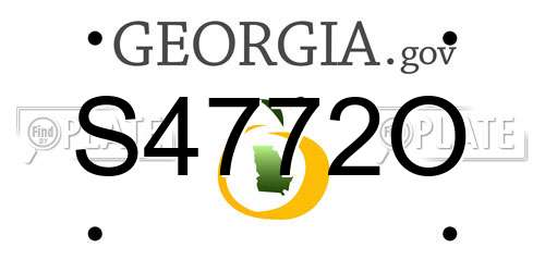 S4772O Georgia License Plate