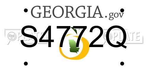 S4772Q Georgia License Plate