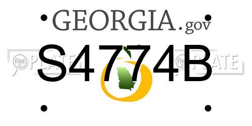 S4774B Georgia License Plate