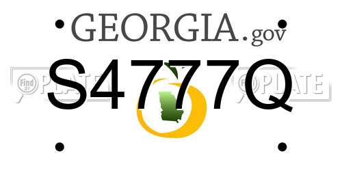 S4777Q Georgia License Plate