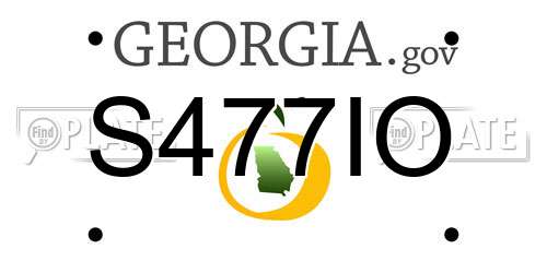 S477IO Georgia License Plate