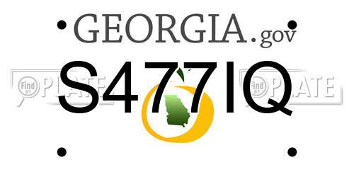 S477IQ Georgia License Plate