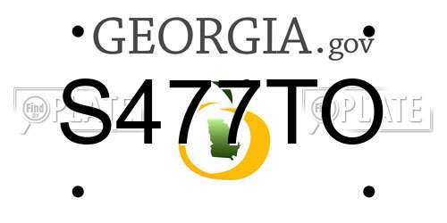S477TO Georgia License Plate