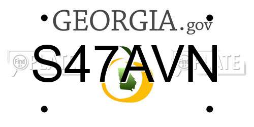 S47AVN Georgia License Plate