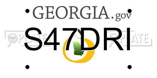 S47DRI Georgia License Plate