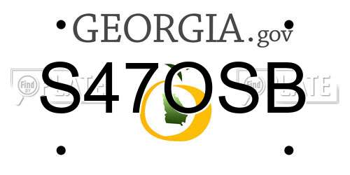 S47OSB Georgia License Plate