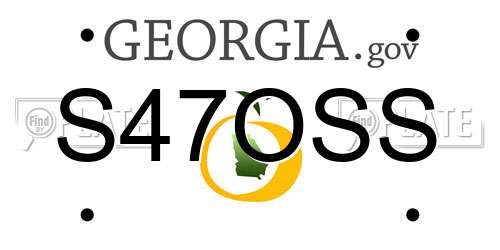 S47OSS Georgia License Plate