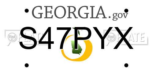 S47PYX Georgia License Plate