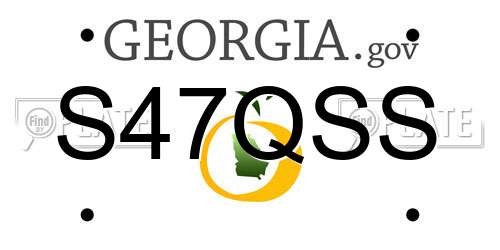 S47QSS Georgia License Plate
