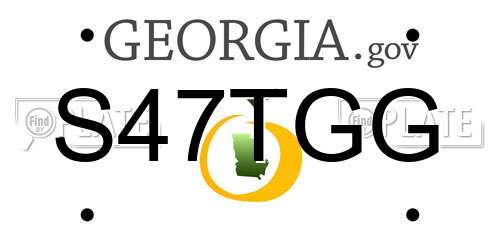 S47TGG Georgia License Plate