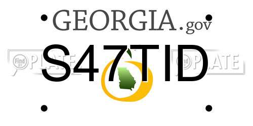 S47TID Georgia License Plate