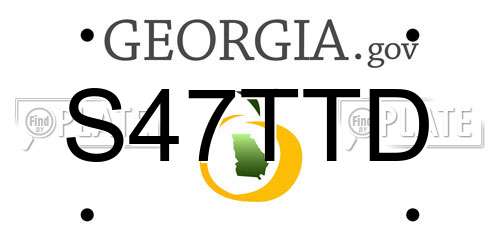 S47TTD Georgia License Plate
