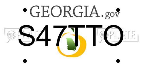 S47TTO Georgia License Plate
