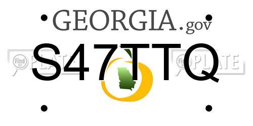 S47TTQ Georgia License Plate
