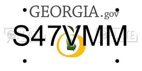S47VMM Georgia License Plate