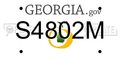 S4802M Georgia License Plate