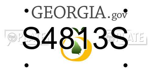 S4813S Georgia License Plate