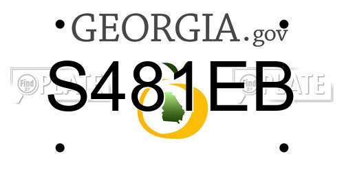 S481EB Georgia License Plate