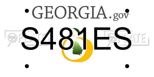 S481ES Georgia License Plate
